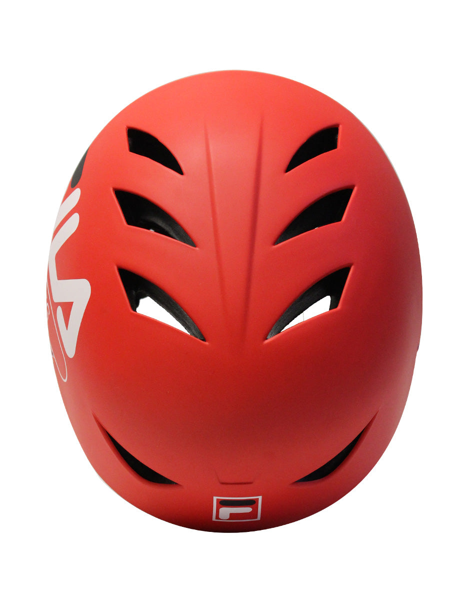Combo De Casco Y Protecciones Fila Skate Rojo