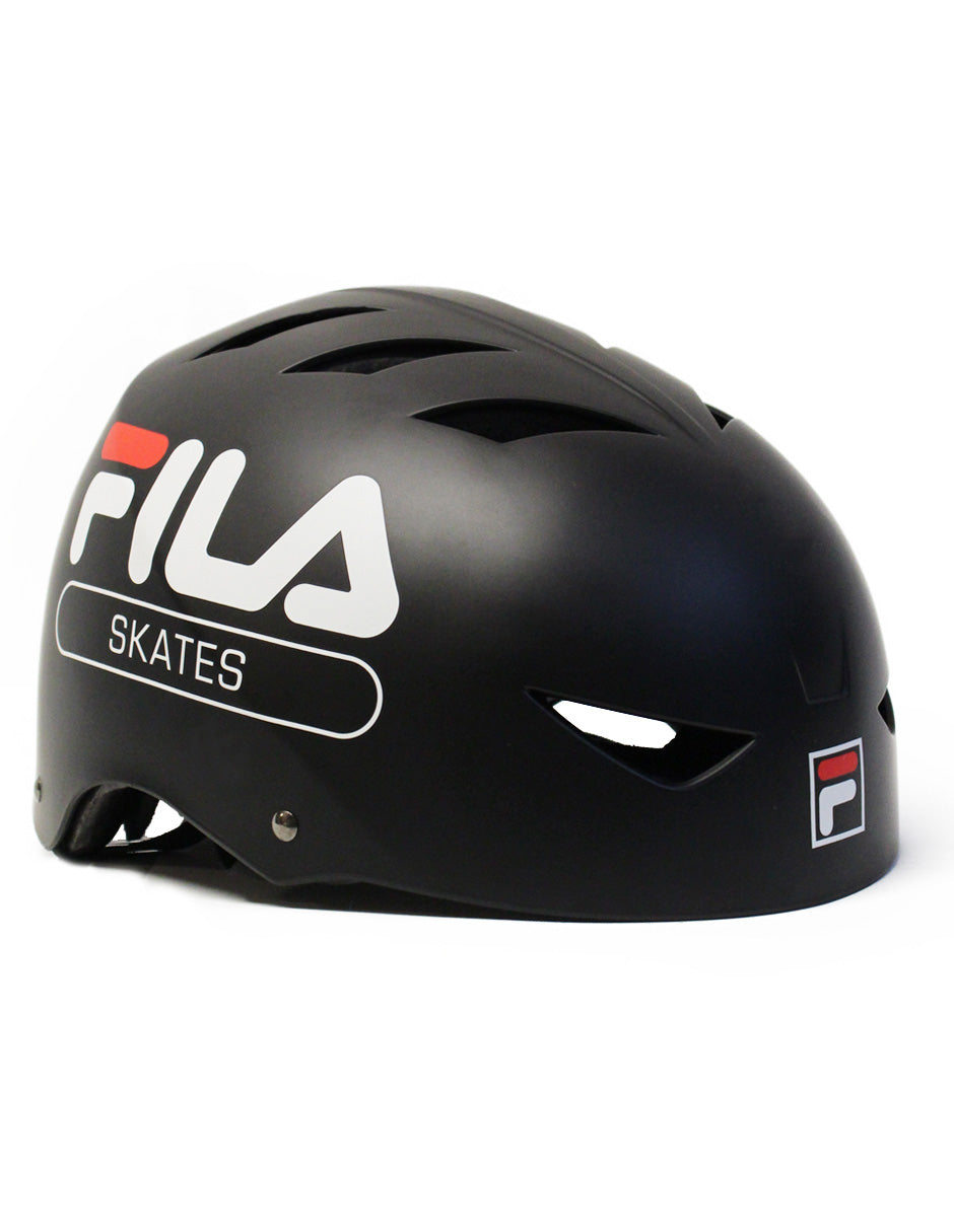 Combo De Casco Y Protecciones Fila Negro