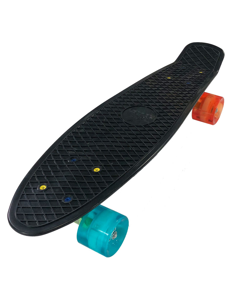 Patineta Penny Cruiser Llantas Led Luz Iron Rolller Multicol