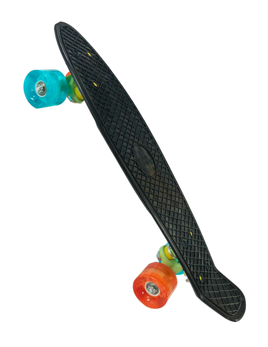 Patineta Penny Cruiser Llantas Led Luz Iron Rolller Multicol