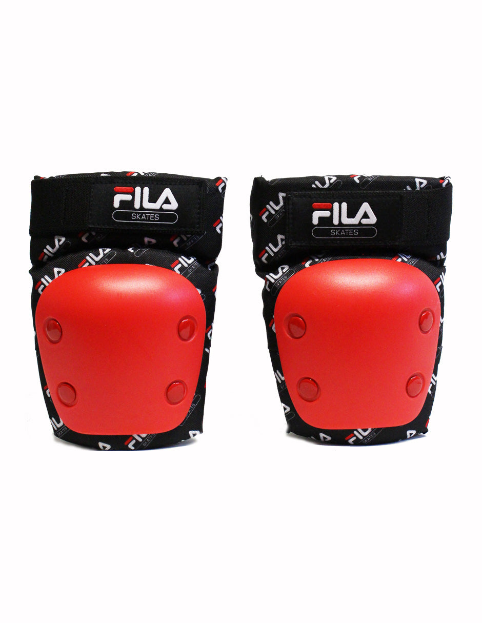 Combo De Casco Y Protecciones Fila Skate Rojo