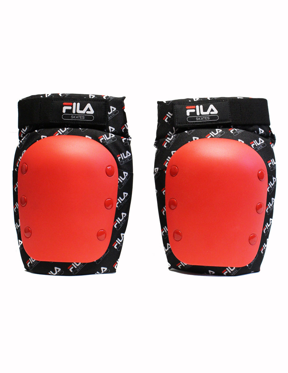 Combo De Casco Y Protecciones Fila Skate Rojo