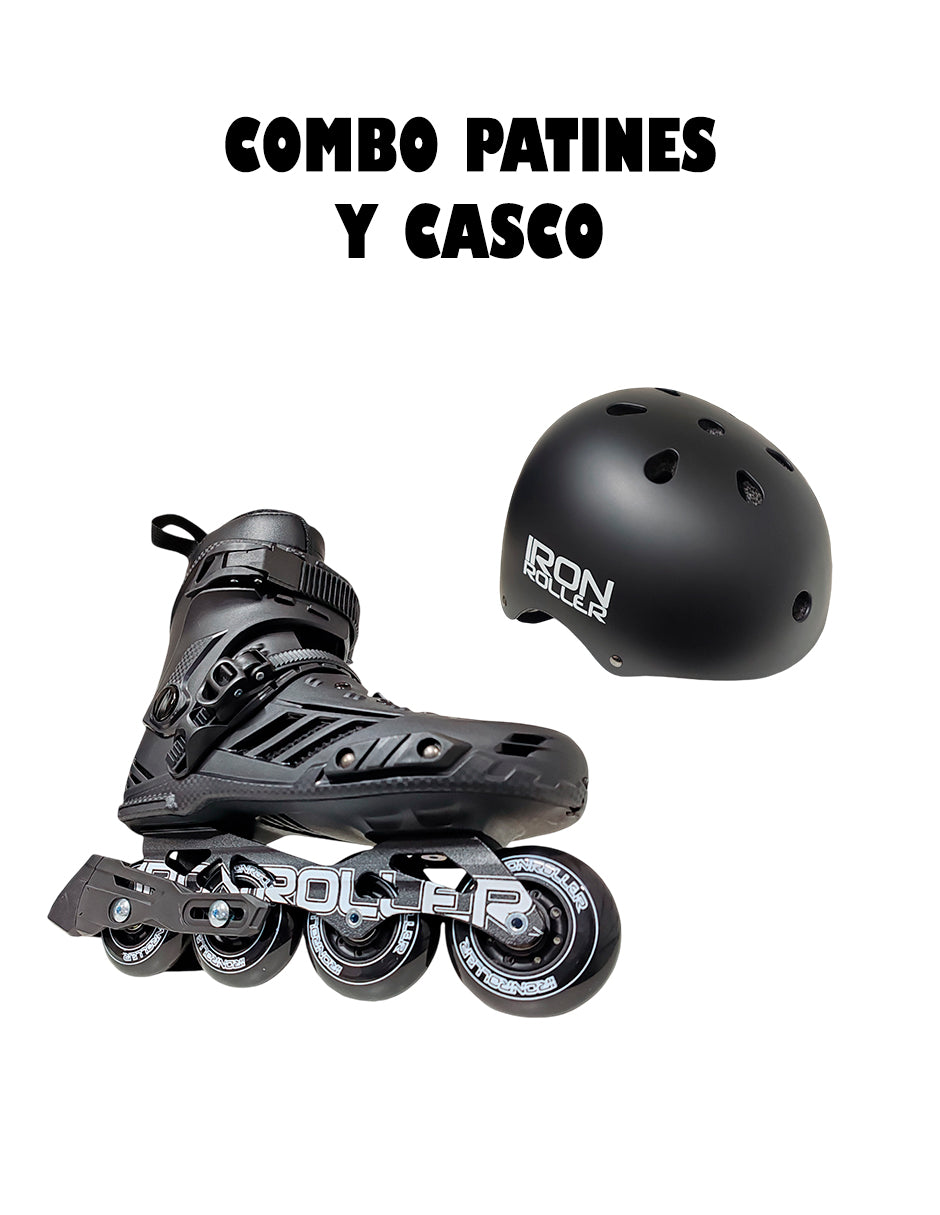 Combo Patines Ir Freeskate Forza Con Freno Y Casco Ajustable