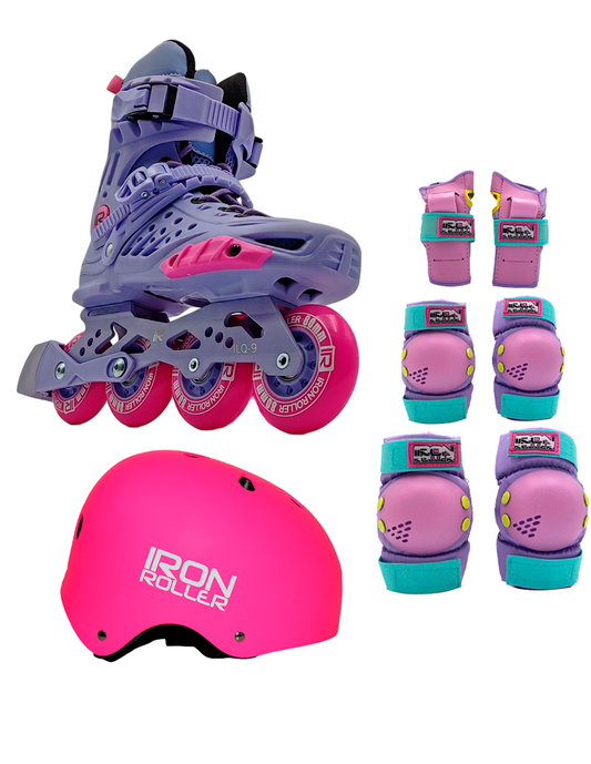 Combo De Patines Urbanos Casco Y Protecciones Ir Forza 2.0