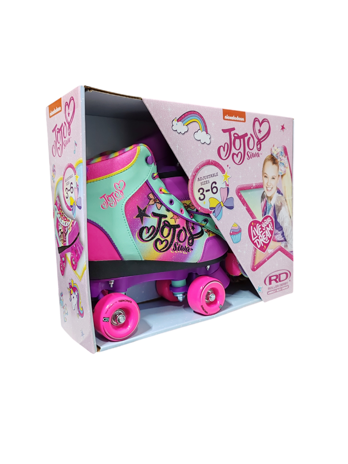 Patines Rollerderby Jojo Siwa Nickelodeon Ajustables