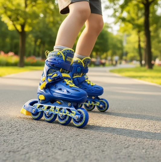 Patines En Línea Iron Roller Speed Ajustables Azul