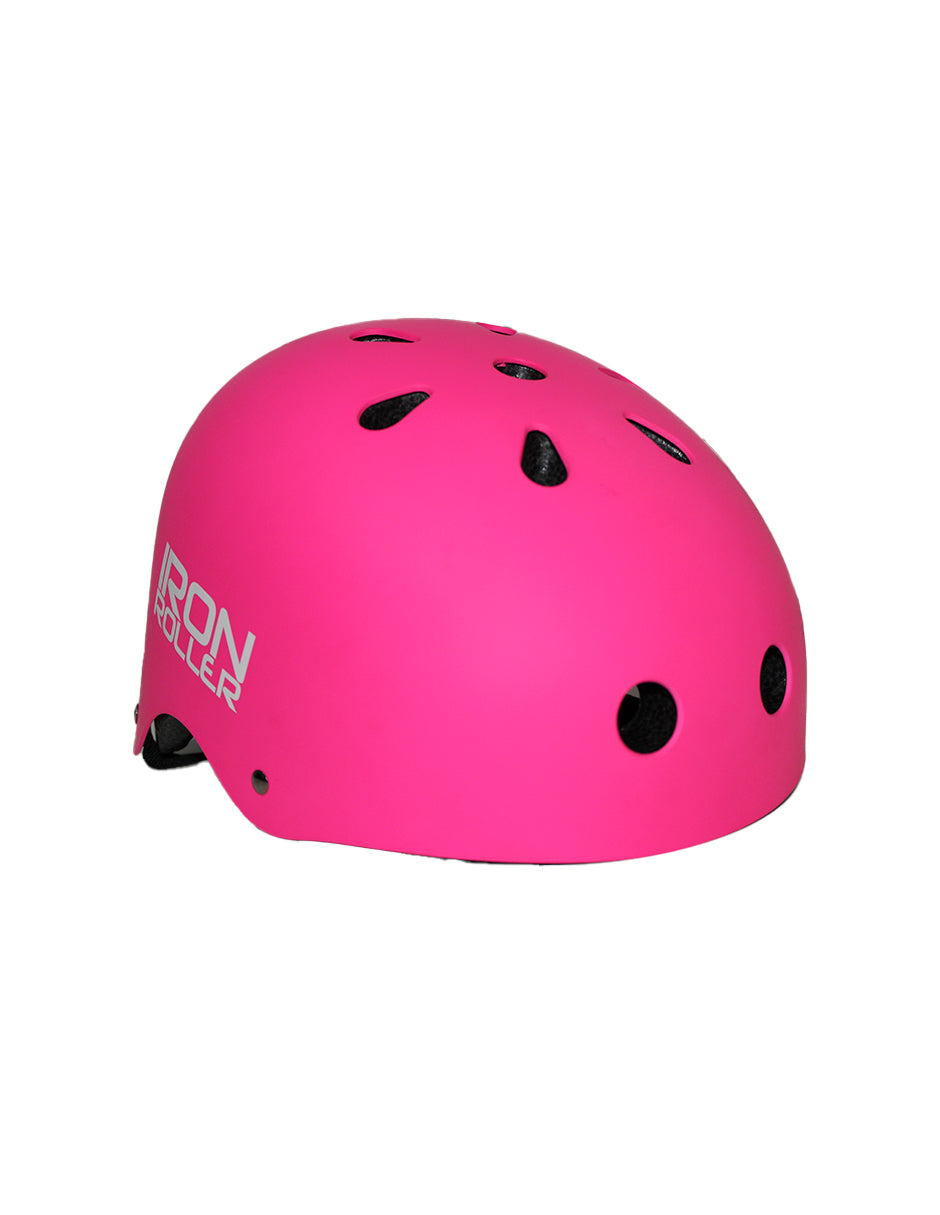 Combo De Patines Ajustables Y Casco Iron Roller Lila