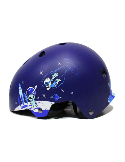 Combo De Patines Ajustables, Casco Y Protecciones Speed Azul