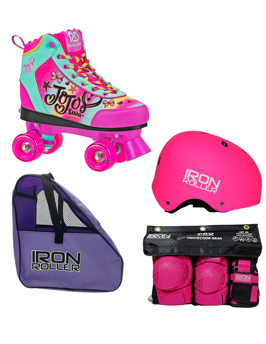 Combo De Patines Clásicos, Casco, Protecciones Y Bolsa
