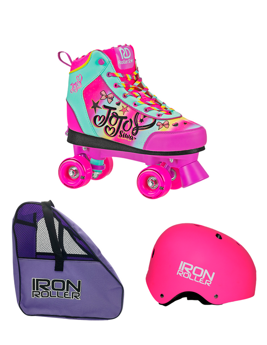 Combo De Patines Clásicos Ajustables, Casco Y Bolsa