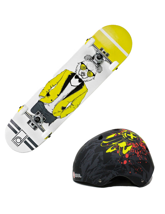 Combo Patineta Rd Mr Bear Y Casco Urban
