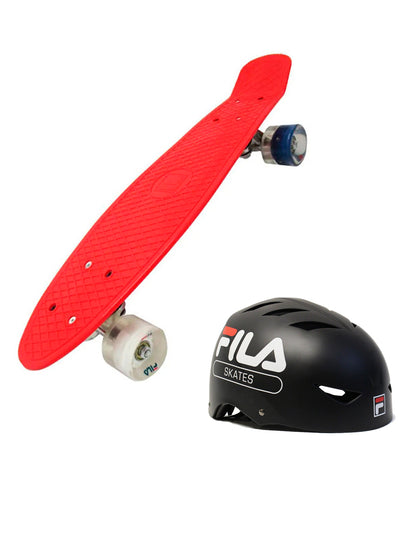 Combo De Patineta Penny Fila Roja Y Casco