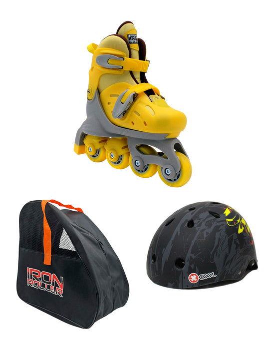 Combo De Patines Ajustables Casco Y Bolsa Ir Twista