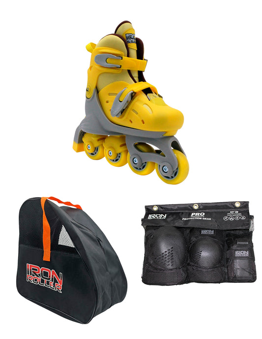 Combo De Patines Ajustables Protecciones Y Bolsa Ir Twista