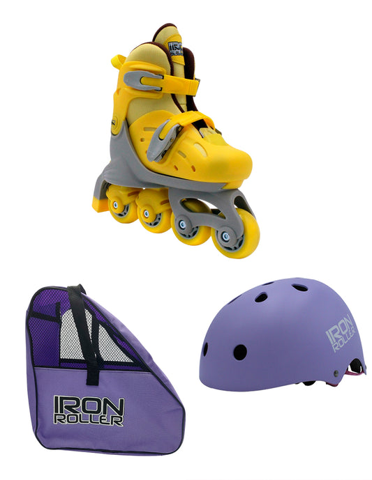 Combo De Patines Ajustables Casco Y Bolsa Ir Twista