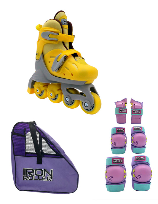 Combo De Patines Ajustables Protecciones Y Bolsa Ir Twista
