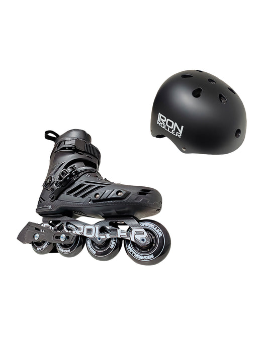 Combo Patines Ir Freeskate Forza Con Freno Y Casco Ajustable