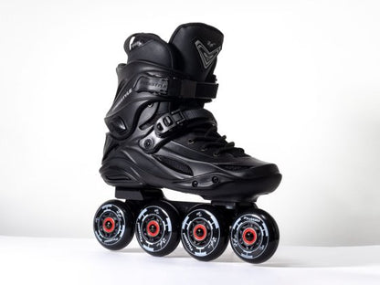 Combo De Patines Casco Y Mochila Negro