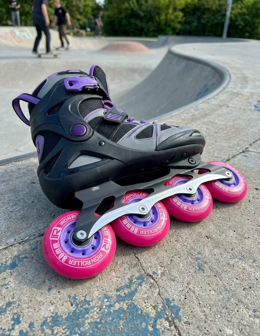 Set 8 Ruedas Iron Roller 80mm Rosas Para Patines En Línea