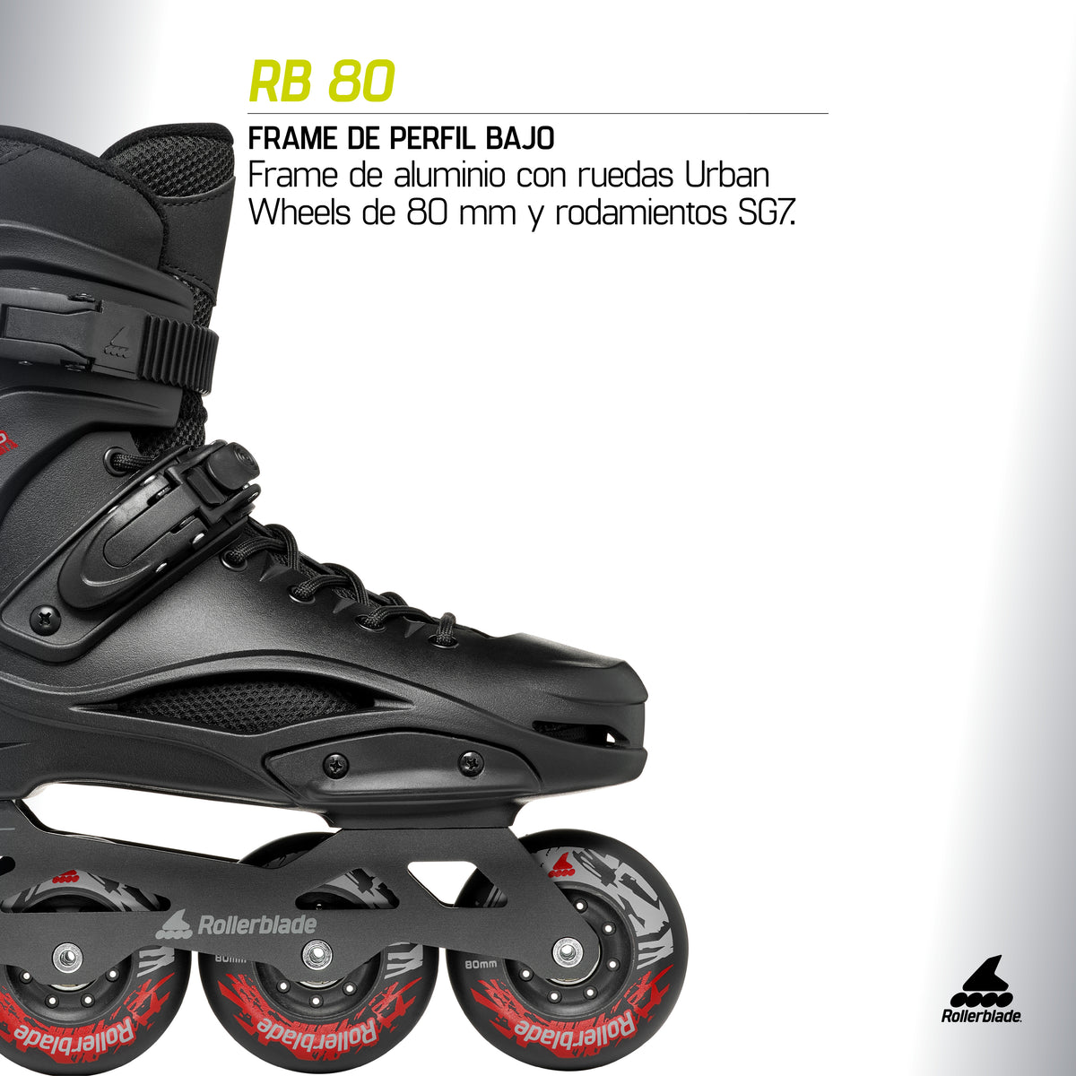 Patines En Línea Rollerblade Rb 80 Black/red