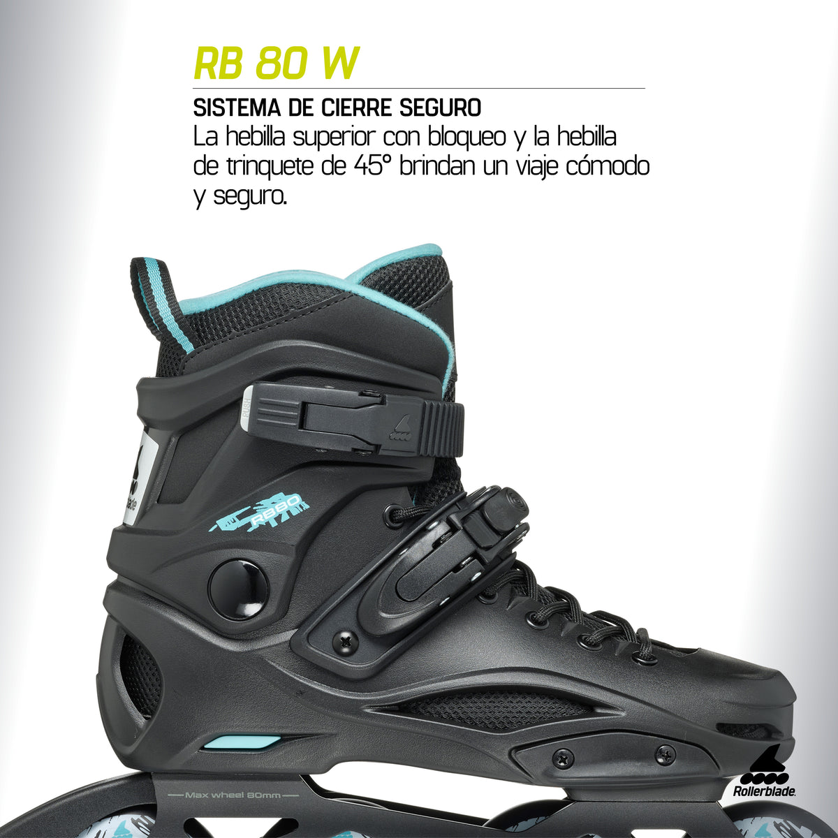 Patines En Línea Rollerblade Rb 80 Black/blue