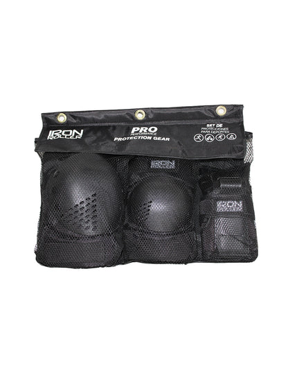Combo De Patines Ajustables, Casco Y Protecciones Negro Total