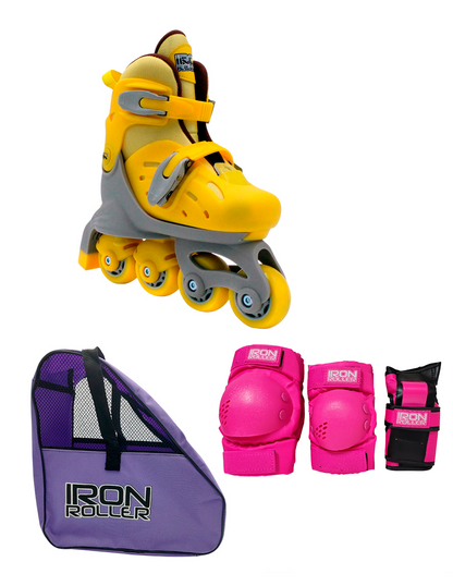 Combo De Patines Entrenadores Protecciones Y Bolsa Ir Twista
