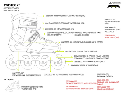 Patines En Línea Rollerblade Twister Xt White