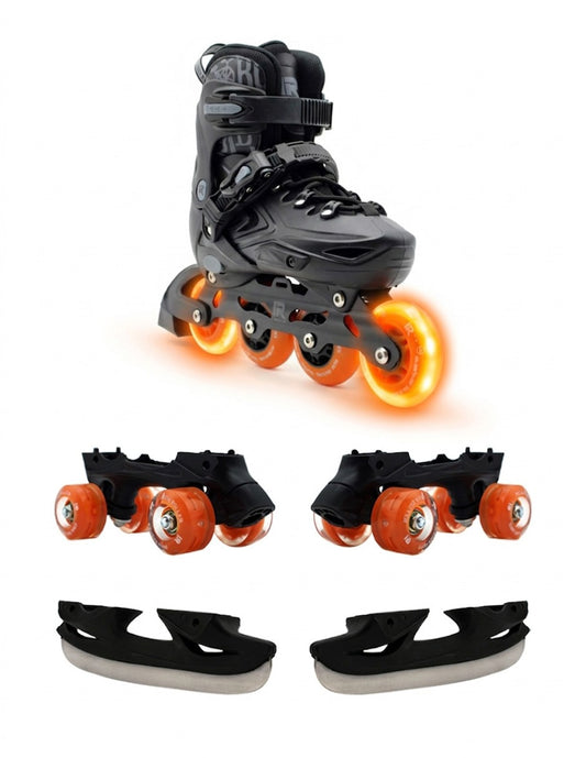Patines Ir Infantiles 3 En 1 Bases Intercambiables Fire Led