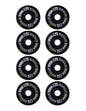 Set 8 Ruedas Iron Roller 80mm Negro Para Patines En Línea