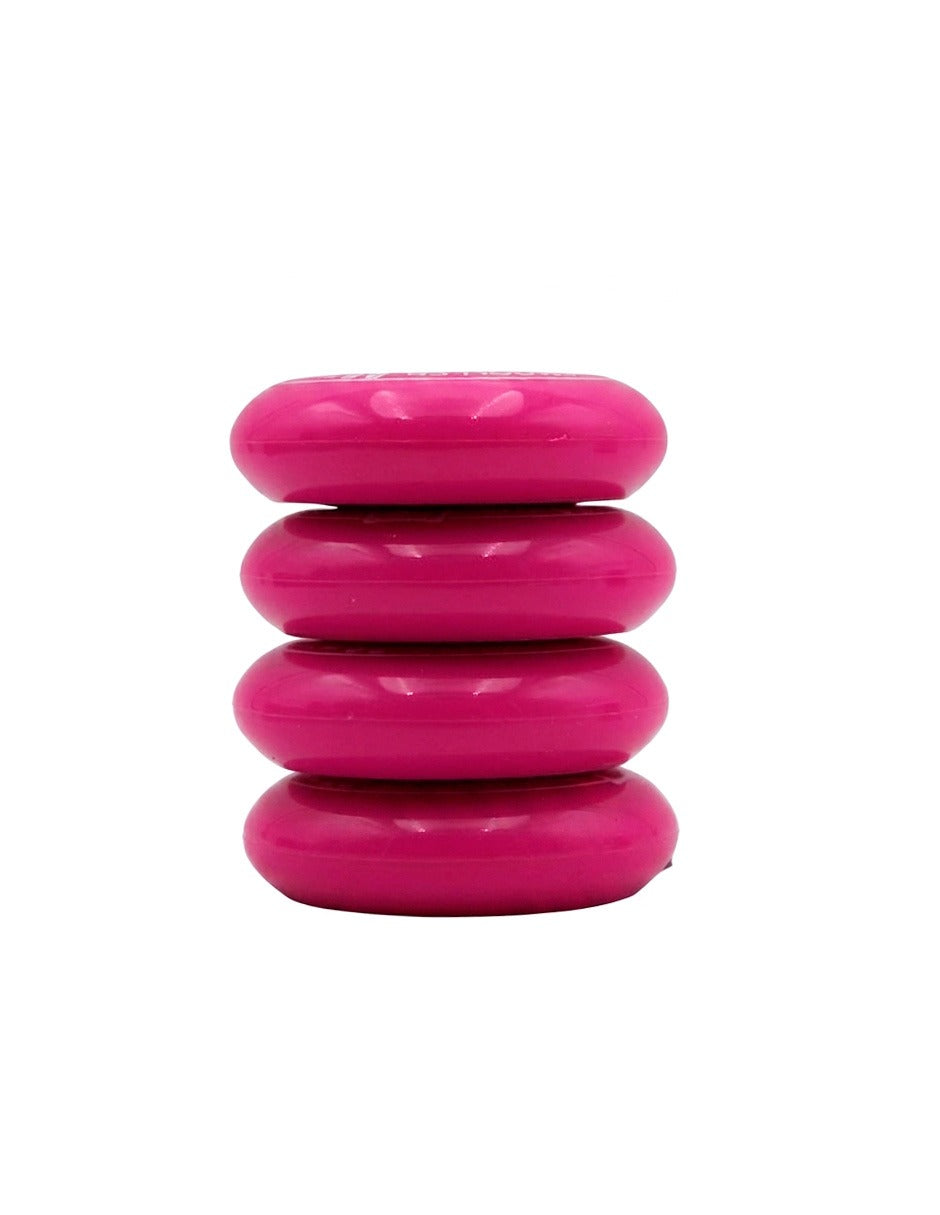 Set 4 Ruedas Iron Roller 80mm Rosa Para Patines En Línea