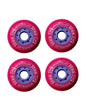 Set 4 Ruedas Iron Roller 80mm Rosa Para Patines En Línea