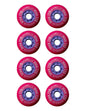 Set 8 Ruedas Iron Roller 80mm Rosas Para Patines En Línea