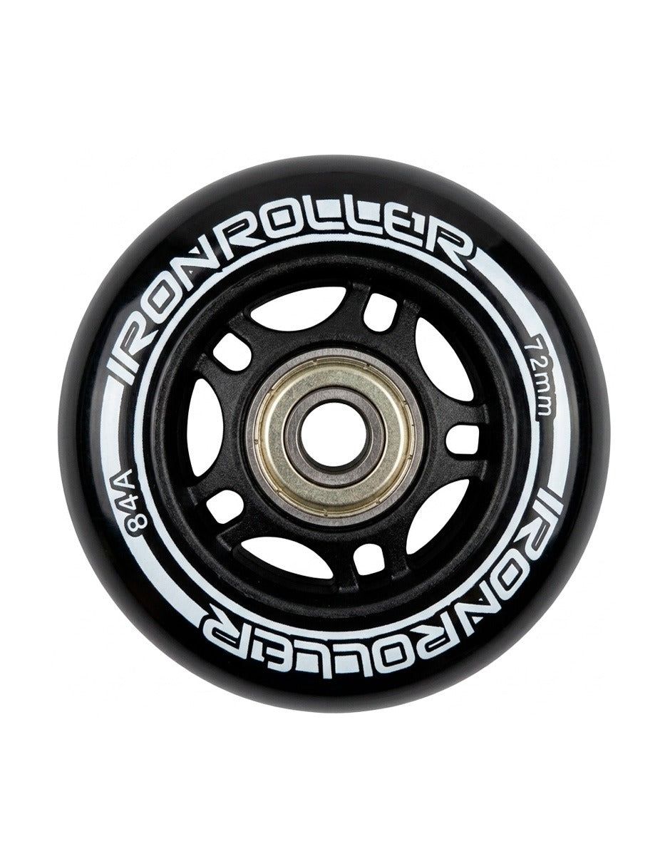 Set 4 Ruedas Patines Iron Roller 84a Morado Y Baleros Abec7