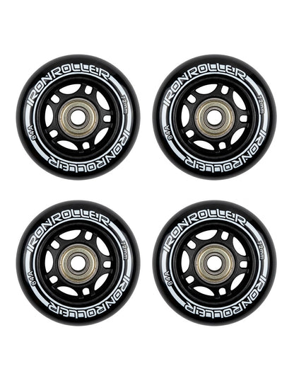 Set 4 Ruedas Patines Iron Roller 84a Morado Y Baleros Abec7
