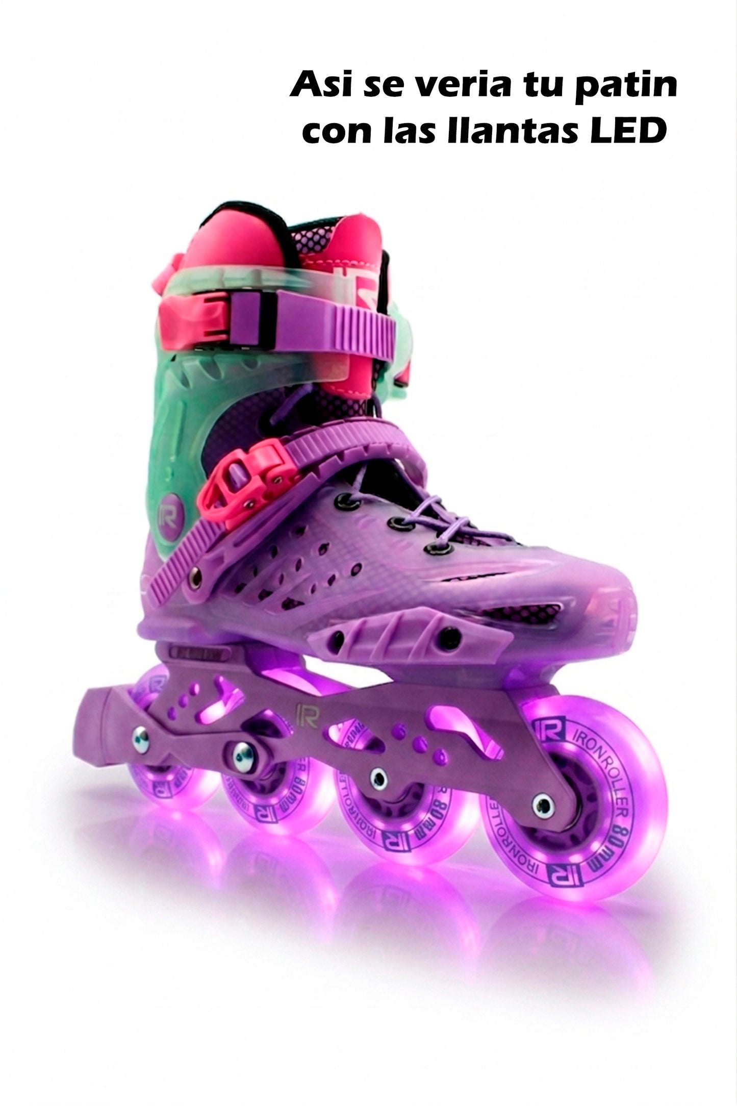 Kit De 4 Llantas Led De 80mm Para Patines