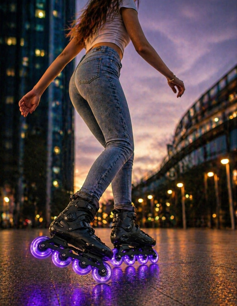Kit De 4 Llantas Led De 80mm Para Patines