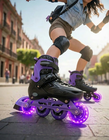 Combo De Patines Jade 3 En 1 Ajustables Casco Y Bolsa