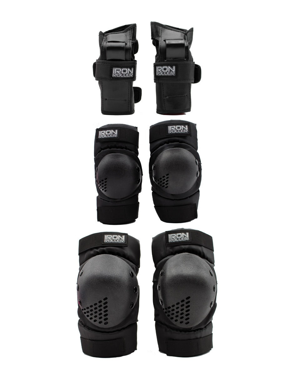 Combo Patines Fire 3 En 1 Ajustables Casco, Protec Y Bolsa
