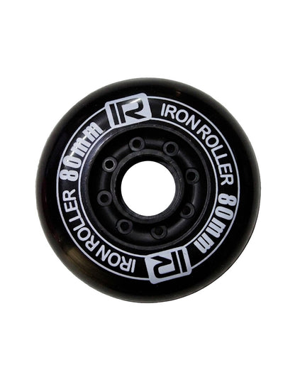 Set 4 Ruedas Iron Roller 80mm Negro Para Patines En Línea