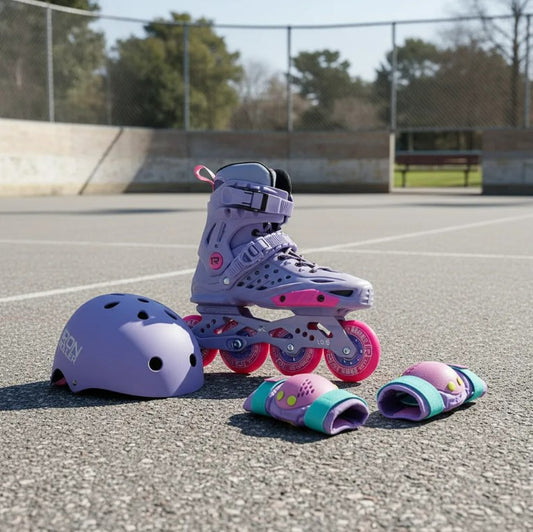 Combo De Patines Urbanos Casco Y Protecciones Ir Forza 2.0