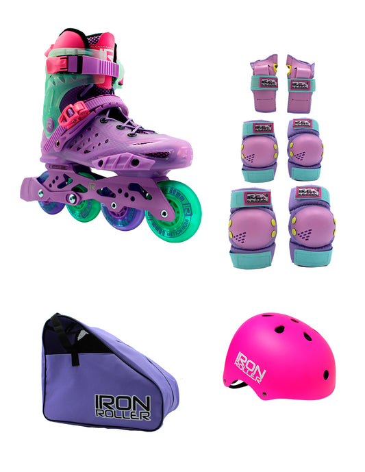 Combo De Patines Urbanos Forza Casco Protecciones Y Bolsa Ir