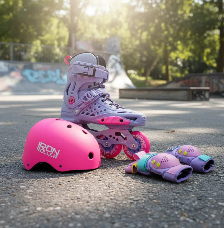 Combo De Patines Urbanos Casco Y Protecciones Ir Forza 2.0