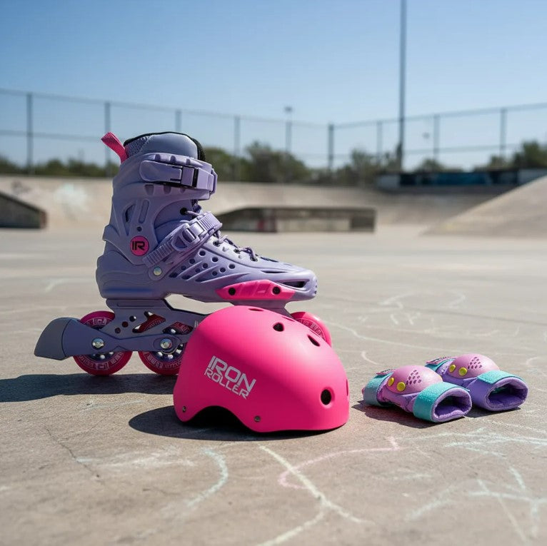 Combo De Patines Urbanos Casco Y Protecciones Ir Forza 2.0