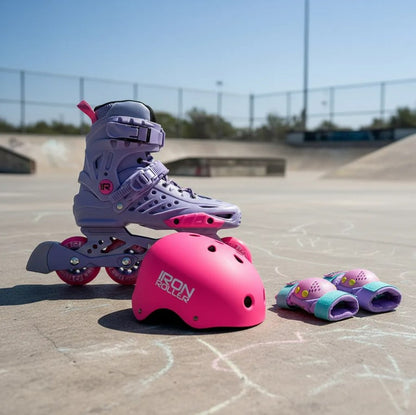 Combo De Patines Urbanos Casco Y Protecciones Ir Forza 2.0