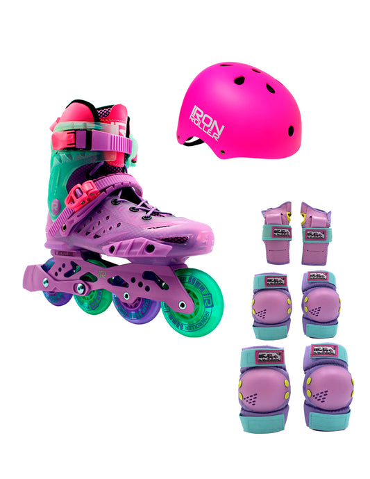 Combo De Patines Urbanos Forza Casco Y Protecciones IR