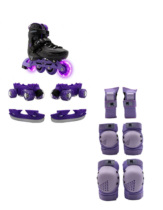 Combo De Patines Jade 3 En 1 Ajustables Y Protecciones