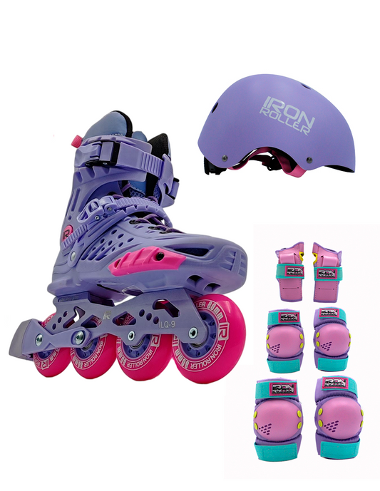 Combo De Patines Urbanos Casco Y Protecciones Ir Forza 2.0