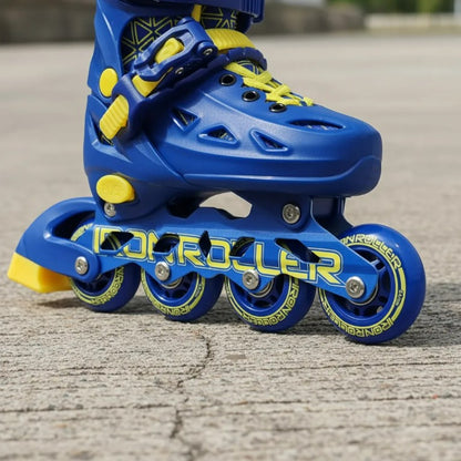 Patines En Línea Iron Roller Speed Ajustables Azul