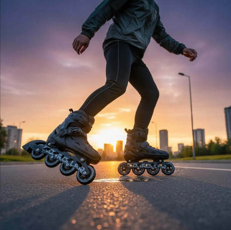 Patines En Línea Ajustables Speed Negro Total